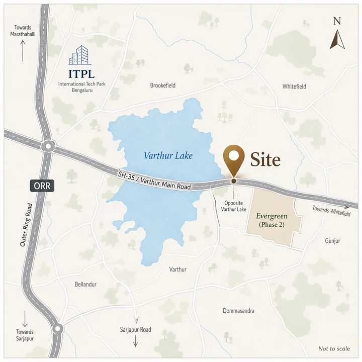 Prestige Rosewood location map showing nearby landmarks